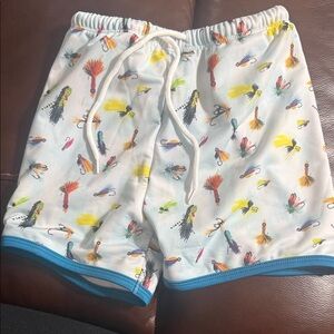 Boy’s Fishing Lure Print Swim Trunks